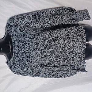 Ophelia Roe long Sleeve Top, black & gray